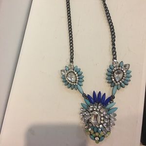 Blue crystal baublebar necklace